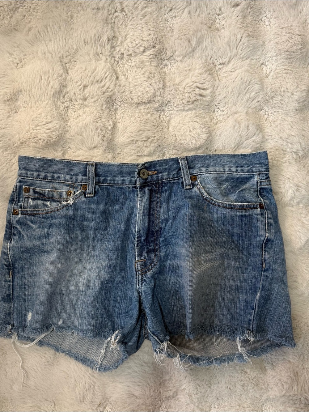 Lucky Brand Distressed Blue Denim Cutoff Shorts